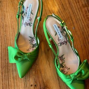 Sachin + Babi Green Lenox Heels with Bow